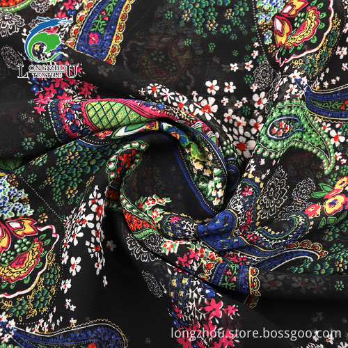 Rynkad Crepe Chiffon Rotary Printing Fabric